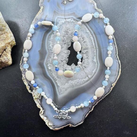 Carolyn Pollack Sterling Silver Beach Tone Multi Gemstone 23" Necklace For Women - Picture 2 of 10